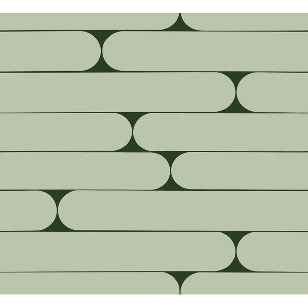 Tapetti Marimekko Putki, vihreä, 0.7x10.05m
