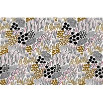 Tapetti Marimekko Pieni letto, beige/musta, 0.7x10.05m