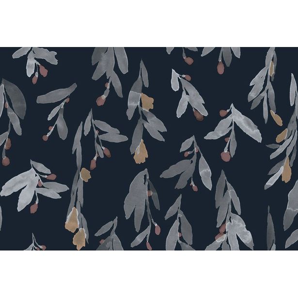 Tapetti Marimekko Pieni hyhmä, tummansininen, 0.7x10.05m