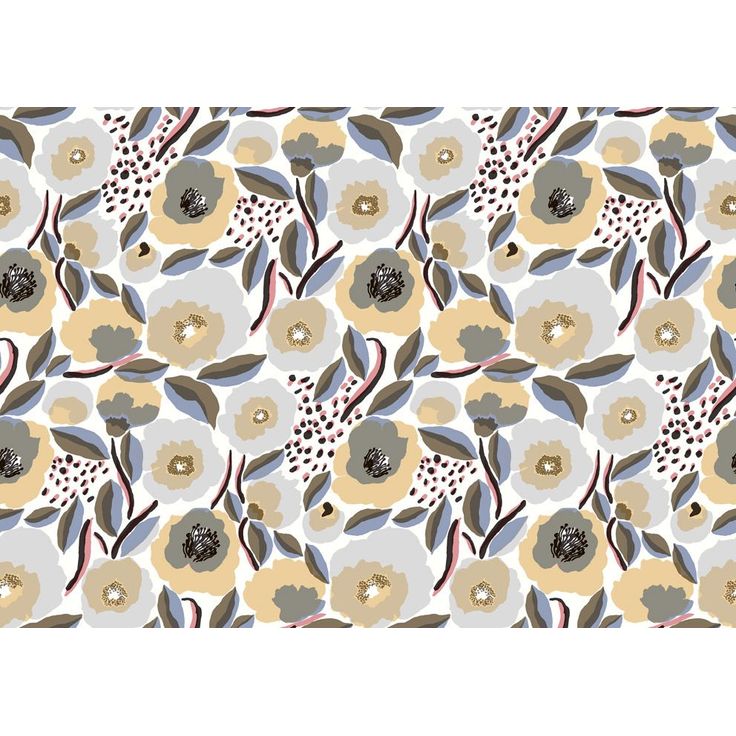 Tapetti Marimekko Rosarium, pastelli, 0.7x10.05m