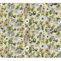 Tapetti Marimekko Marikylä, keltainen, 0.7x10.05m