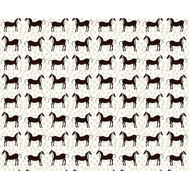 Tapetti Marimekko Musta tamma, vaalea, 0.7x10.05m