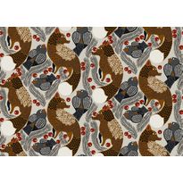 Tapetti Marimekko Ketunmarja, punertava, 0.7x10.05m