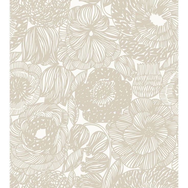 Tapetti Marimekko Kurjenpolvi, beige, 0.7x10.05m