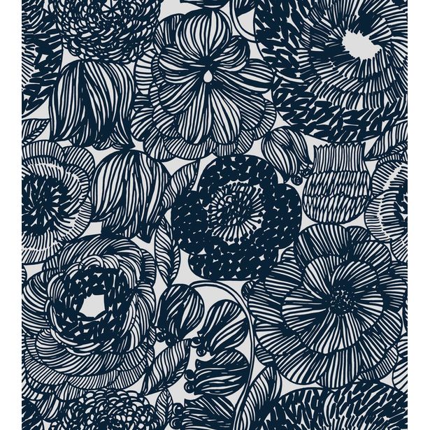 Tapetti Marimekko Kurjenpolvi, tummansininen, 0.7x10.05m