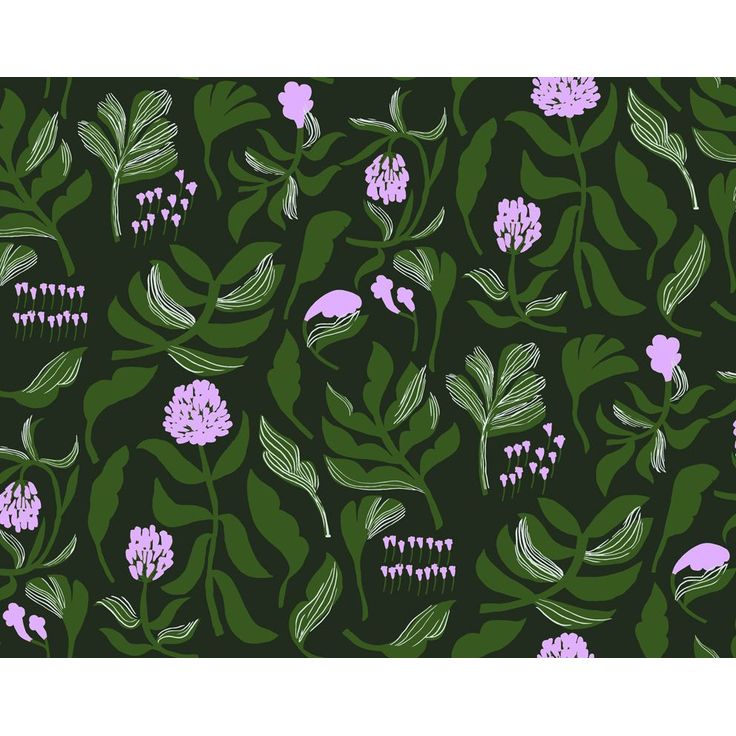 Tapetti Marimekko Kasvio, musta/vihreä, 0.7x10.05m