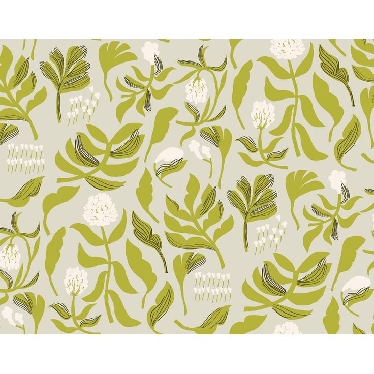 Tapetti Marimekko Kasvio, limenvihreä, 0.7x10.05m