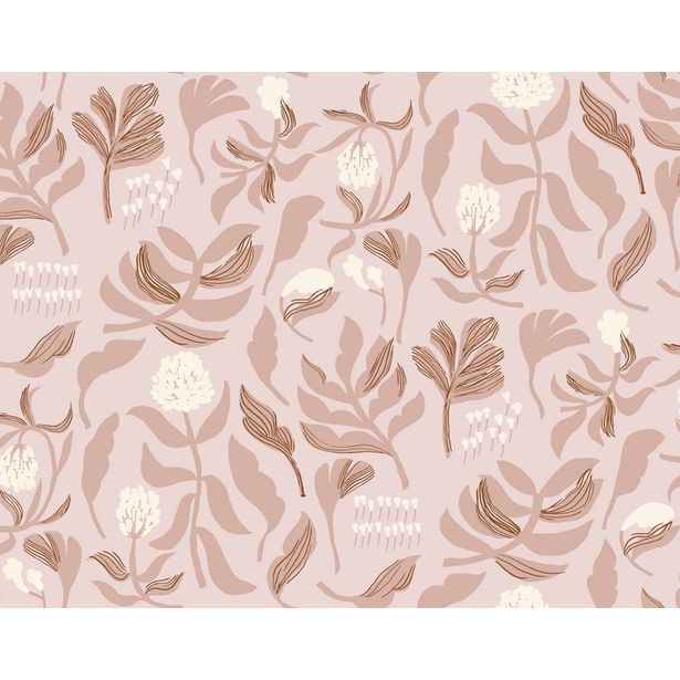 Tapetti Marimekko Kasvio, vaaleanpunainen, 0.7x10.05m