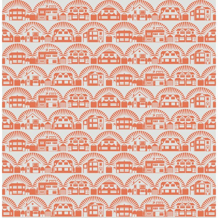 Tapetti Mini Moderns Metroland, 0.52x10m, non-woven, oranssi