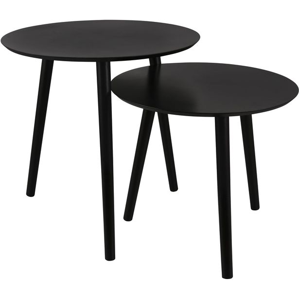 Sarjapöytä M&M Vilana Ø50cm + Ø45cm musta
