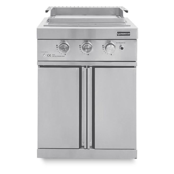 Teppanyaki-kaasugrilli Myoutdoorkitchen Stainless Collection, 3 poltinta