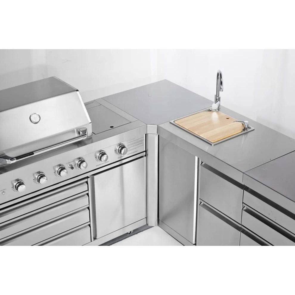 Kesäkeittiön kulmamoduuli Myoutdoorkitchen Stainless Collection