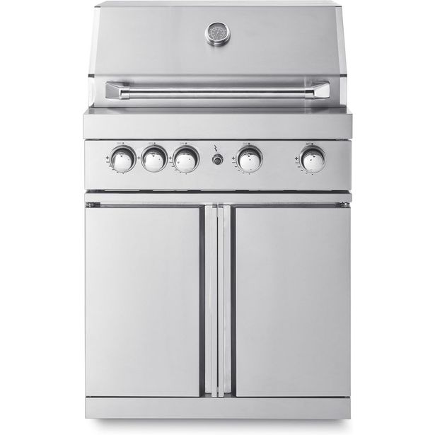 Vapaasti seisova kaasugrilli 4 poltinta ja infrapunalämmitin Myoutdoorkitchen Stainless Collection