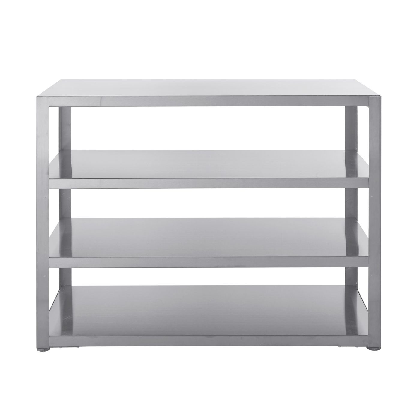 Kesäkeittiön työtasomoduuli hyllyillä Myoutdoorkitchen, 120 cm, ruostumaton teräs