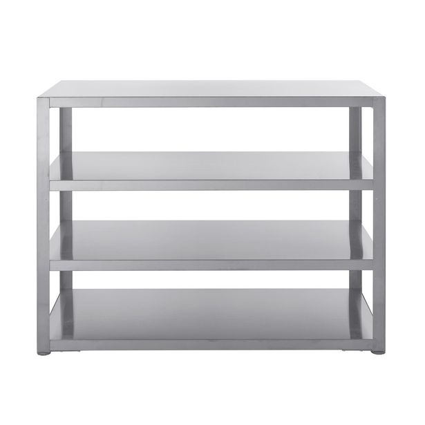 Työtasomoduuli hyllyillä Myoutdoorkitchen Nordic Line, 120 cm, ruostumaton teräs