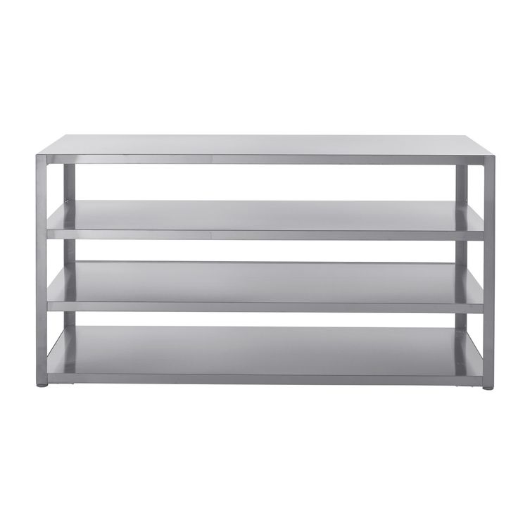 Työtasomoduuli hyllyillä Myoutdoorkitchen Nordic Line, 180 cm, ruostumaton teräs