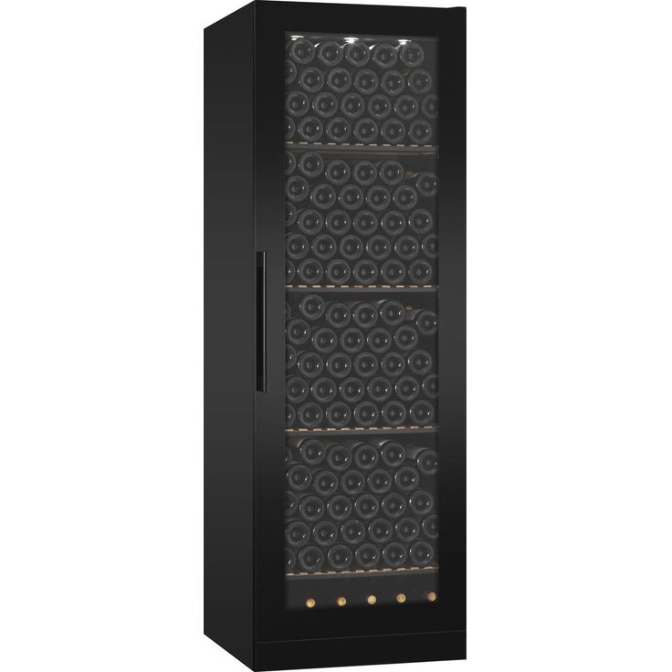 Viinikaappi mQuvée WineStore 215 Fullglass, 59.5cm, 1 lämpötila-alue, integroitava, musta