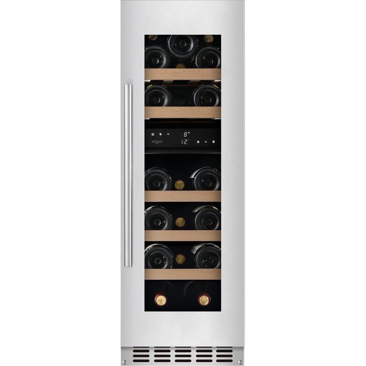 Viinikaappi mQuvée WineCave 780 30D, 29.5cm, 2 lämpötila-aluetta, integroitava, teräs