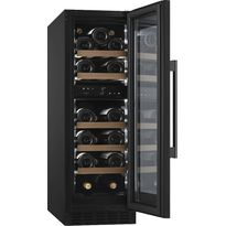 Viinikaappi mQuvée WineCave 800 30D Fullglass WCD30FGB-800, 29.5cm, 2 lämpötila-aluetta, integroitava, musta, Verkkokaupan poistotuote