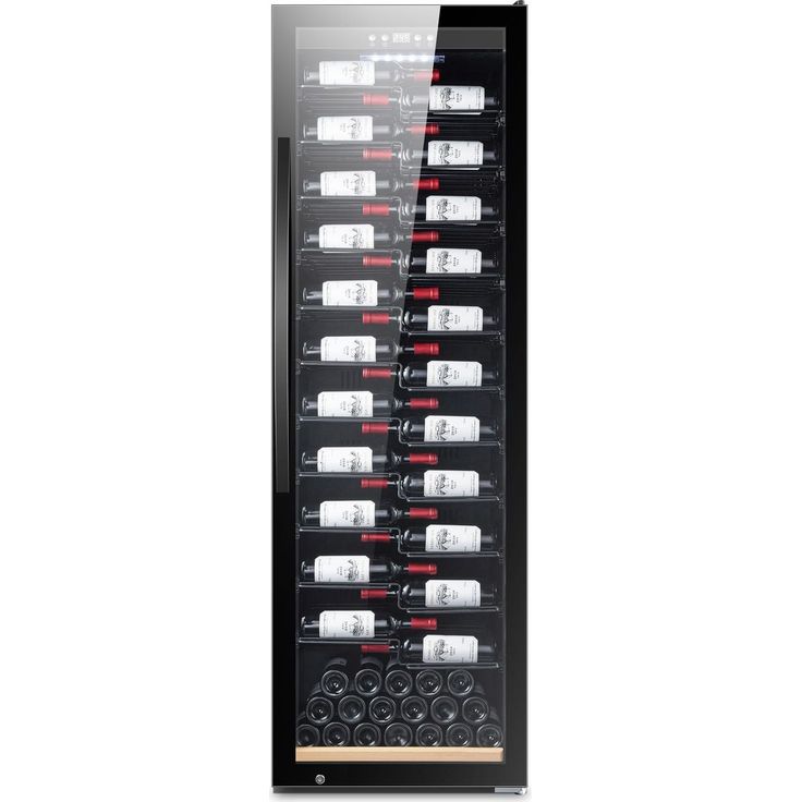 Viinikaappi mQuvée WineExpert 192 Fullglass label-View SW-192BL, 59.5cm, 1 lämpötila-alue, vapaasti seisova, musta