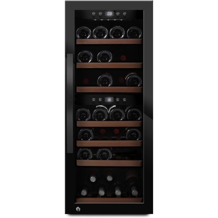 Viinikaappi mQuvée WineExpert 38 Fullglass SW-38B, 39.5cm, 2 lämpötila-aluetta, vapaasti seisova, musta