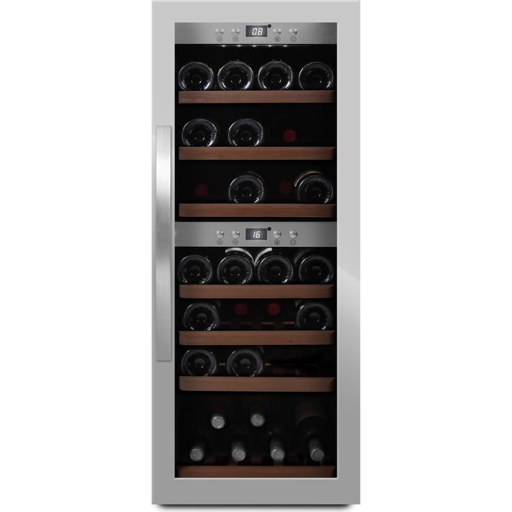 Viinikaappi mQuvée WineExpert 38 SW-38S, 39.5cm, 2 lämpötila-aluetta, vapaasti seisova, teräs