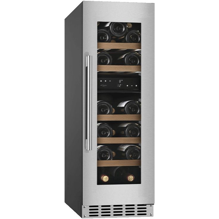 Viinikaappi mQuvée WineCave 800 30D WCD30S-800, 29.5cm, 2 lämpötila-aluetta, integroitava, teräs