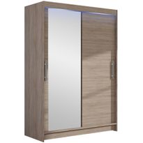 Liukuovivaatekaappi Nomla MIAMI / ALDO VI, LED-valaistuksella, peilillä, 120x200cm