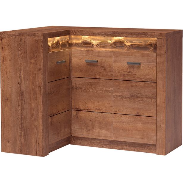 Lipasto Nomla INDIANAPOLIS 15 O, LED-valaistuksella, 104x131cm, ruskea