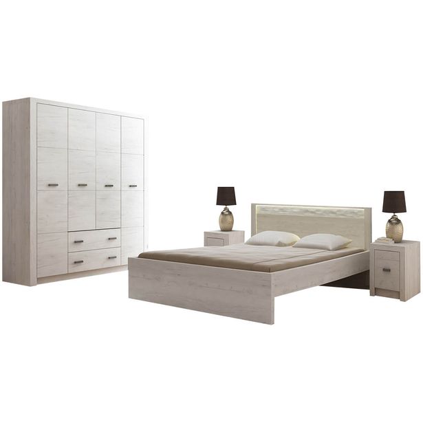 Makuuhuoneen huonekalusetti Nomla INDIANAPOLIS I, eri värejä