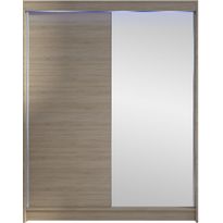 Liukuovivaatekaappi Nomla CAMINO I, LED-valaistuksella, peilillä, 150x200cm