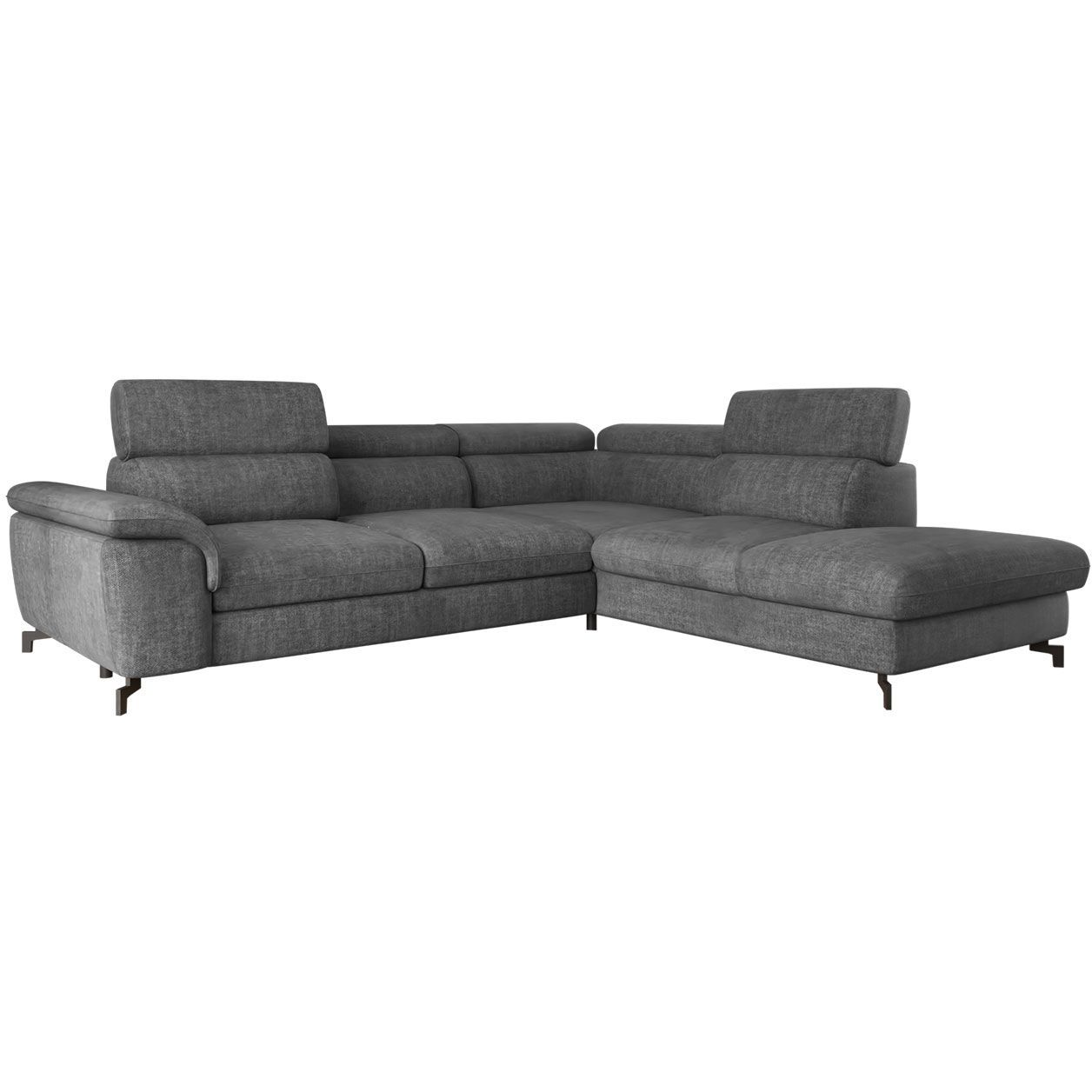 Kulmavuodesohva Nomla ALEGRA, 4-istuttava, oikea, harmaa