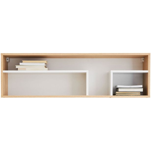 Seinähylly Nomla PIXEL SYSTEM PX13, 105x35cm, ruskea/valkoinen