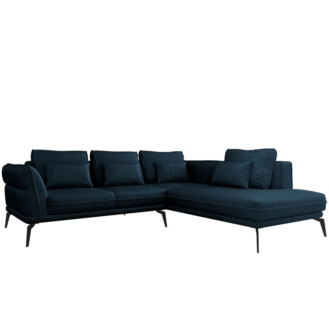 Kulmavuodesohva Nomla ZURICH, 4-istuttava, oikea, laivastonsininen