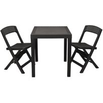 Puutarhakalustesetti Nomla Poker, harmaa