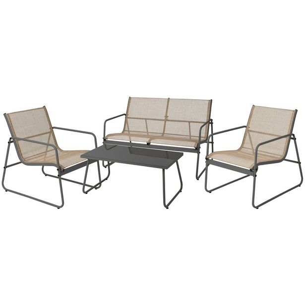 Puutarhakalustesetti Nomla Gotiro, ruskea, harmaa