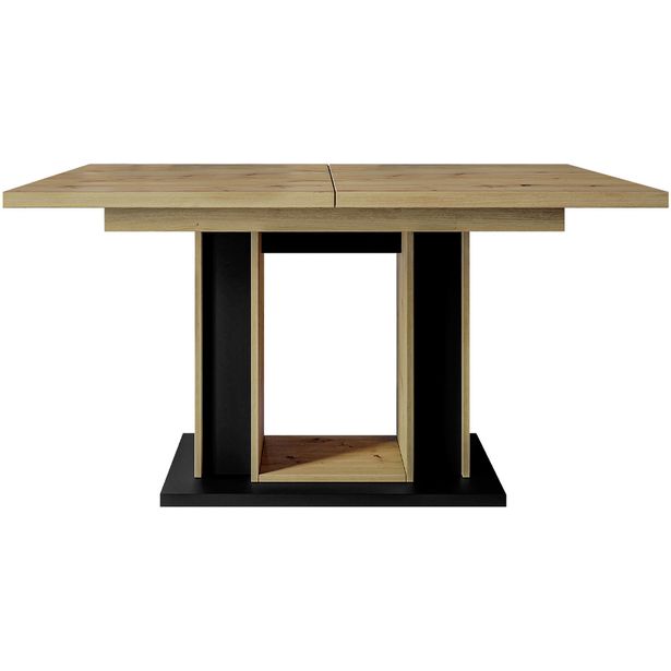 Jatkettava ruokapöytä Nomla FOREST, 140/180x90cm, ruskea/musta