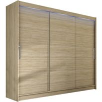 Liukuovivaatekaappi Nomla ASTON / DASTO II, LED-valaistuksella, 250x215cm