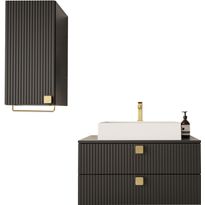 Kylpyhuoneen kalustesarja Nomla GARIANO IV, pesualtaalla, musta