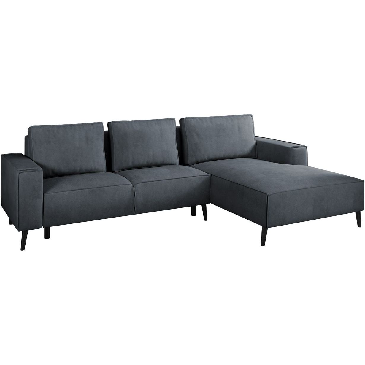 Divaanivuodesohva Nomla MINGO, 3-istuttava, oikea, tummanharmaa