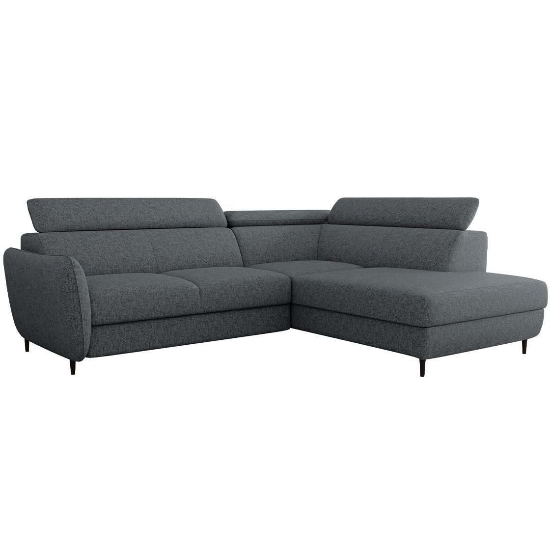 Kulmavuodesohva Nomla OTHELLO, 4-istuttava, oikea, tummanharmaa