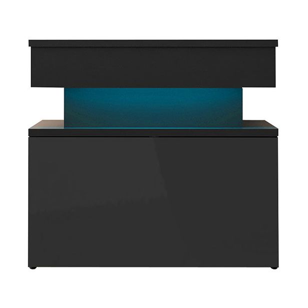 Yöpöytä Nomla 1S GLOSSA 04, LED-valaistuksella, 55x39cm