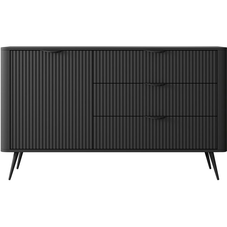 Lipasto Nomla 1D3S LANTE, 82x138cm, musta