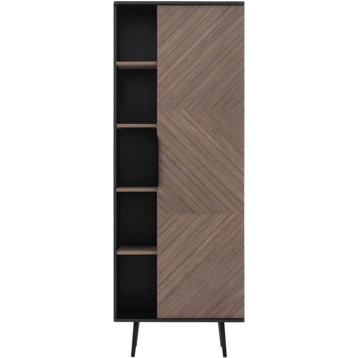 Kirjahylly Nomla R1D PINELLI PN-03, 70x190cm, musta/ruskea