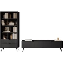 Olohuoneen huonekalusetti Nomla LANTE I, musta