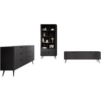 Olohuoneen huonekalusetti Nomla LANTE III, musta