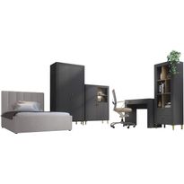 Makuuhuoneen huonekalusetti Nomla MOSSA II, eri värejä