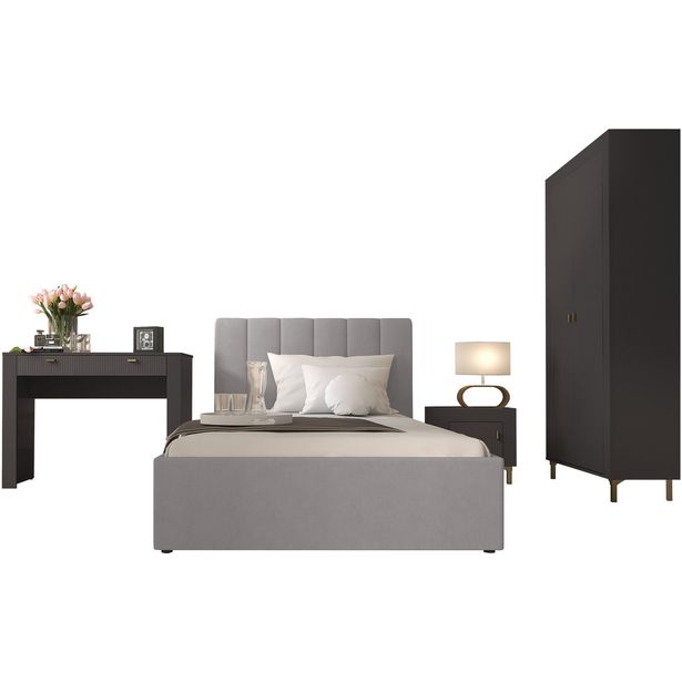 Makuuhuoneen huonekalusetti Nomla MOSSA III, eri värejä