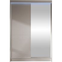 Liukuovivaatekaappi Nomla LINO I, LED-valaistuksella, peilillä, 120x200cm