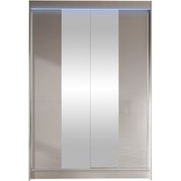 Liukuovivaatekaappi Nomla LINO II, LED-valaistuksella, peilillä, 120x200cm